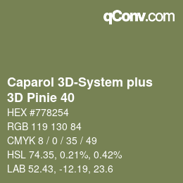 Color code: Caparol 3D-System plus - 3D Pinie 40 | qconv.com