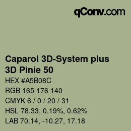 Color code: Caparol 3D-System plus - 3D Pinie 50 | qconv.com