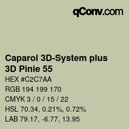 カラーコード: Caparol 3D-System plus - 3D Pinie 55 | qconv.com