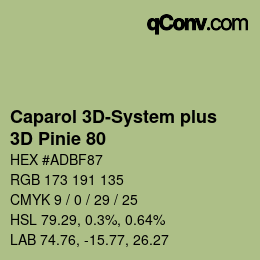 Color code: Caparol 3D-System plus - 3D Pinie 80 | qconv.com