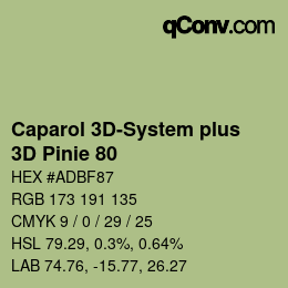 カラーコード: Caparol 3D-System plus - 3D Pinie 80 | qconv.com