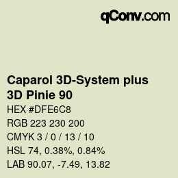 Code couleur: Caparol 3D-System plus - 3D Pinie 90 | qconv.com
