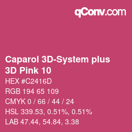 カラーコード: Caparol 3D-System plus - 3D Pink 10 | qconv.com