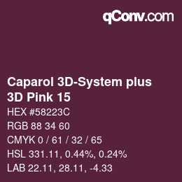Color code: Caparol 3D-System plus - 3D Pink 15 | qconv.com