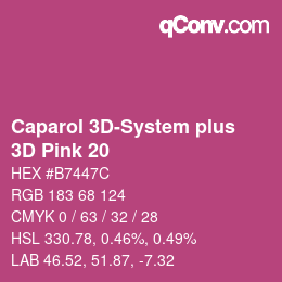 カラーコード: Caparol 3D-System plus - 3D Pink 20 | qconv.com