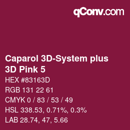 Color code: Caparol 3D-System plus - 3D Pink 5 | qconv.com