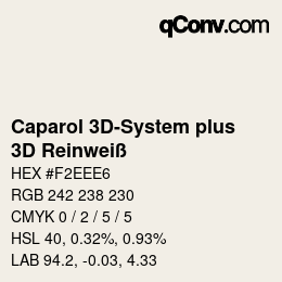 Farbcode: Caparol 3D-System plus - 3D Reinweiß | qconv.com