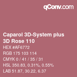 Code couleur: Caparol 3D-System plus - 3D Rose 110 | qconv.com