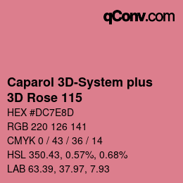 Farbcode: Caparol 3D-System plus - 3D Rose 115 | qconv.com