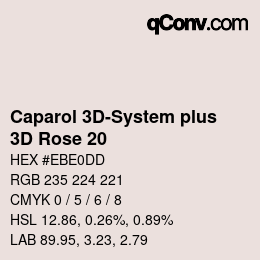 カラーコード: Caparol 3D-System plus - 3D Rose 20 | qconv.com