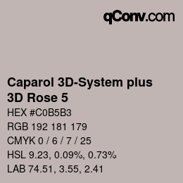 Código de color: Caparol 3D-System plus - 3D Rose 5 | qconv.com
