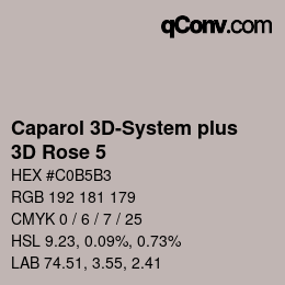 Code couleur: Caparol 3D-System plus - 3D Rose 5 | qconv.com