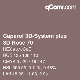 Farbcode: Caparol 3D-System plus - 3D Rose 70 | qconv.com