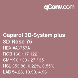 Código de color: Caparol 3D-System plus - 3D Rose 75 | qconv.com