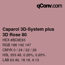 Farbcode: Caparol 3D-System plus - 3D Rose 80 | qconv.com