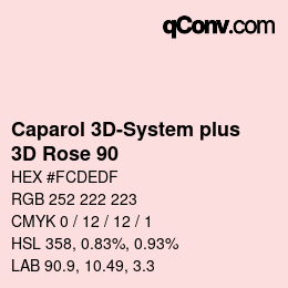 Código de color: Caparol 3D-System plus - 3D Rose 90 | qconv.com