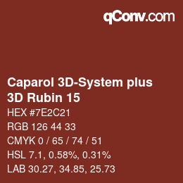 Código de color: Caparol 3D-System plus - 3D Rubin 15 | qconv.com