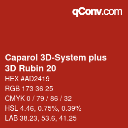 Código de color: Caparol 3D-System plus - 3D Rubin 20 | qconv.com