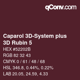 Color code: Caparol 3D-System plus - 3D Rubin 5 | qconv.com