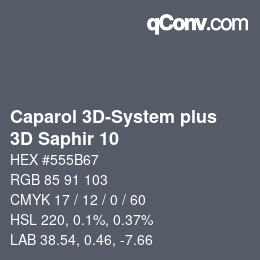 Color code: Caparol 3D-System plus - 3D Saphir 10 | qconv.com