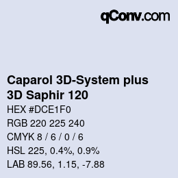 Color code: Caparol 3D-System plus - 3D Saphir 120 | qconv.com