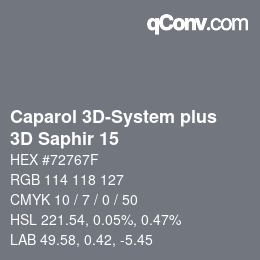 Color code: Caparol 3D-System plus - 3D Saphir 15 | qconv.com