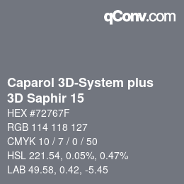 Code couleur: Caparol 3D-System plus - 3D Saphir 15 | qconv.com