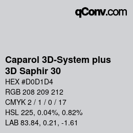 Color code: Caparol 3D-System plus - 3D Saphir 30 | qconv.com