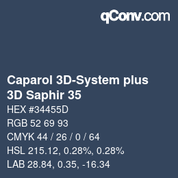 Código de color: Caparol 3D-System plus - 3D Saphir 35 | qconv.com