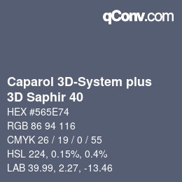 Code couleur: Caparol 3D-System plus - 3D Saphir 40 | qconv.com