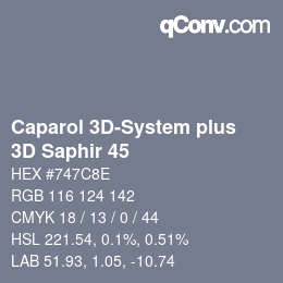 Código de color: Caparol 3D-System plus - 3D Saphir 45 | qconv.com