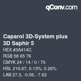 Color code: Caparol 3D-System plus - 3D Saphir 5 | qconv.com