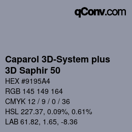 Color code: Caparol 3D-System plus - 3D Saphir 50 | qconv.com