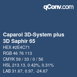 Color code: Caparol 3D-System plus - 3D Saphir 65 | qconv.com