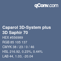 Color code: Caparol 3D-System plus - 3D Saphir 70 | qconv.com