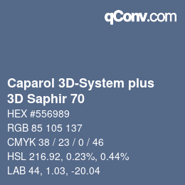 Code couleur: Caparol 3D-System plus - 3D Saphir 70 | qconv.com