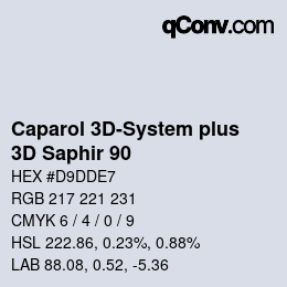 Color code: Caparol 3D-System plus - 3D Saphir 90 | qconv.com