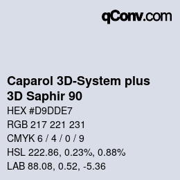 Code couleur: Caparol 3D-System plus - 3D Saphir 90 | qconv.com