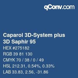 Code couleur: Caparol 3D-System plus - 3D Saphir 95 | qconv.com