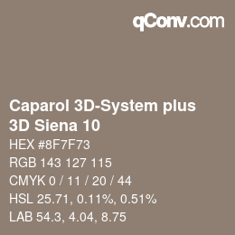 Color code: Caparol 3D-System plus - 3D Siena 10 | qconv.com