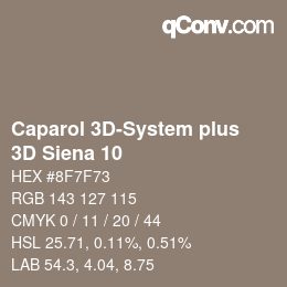 Código de color: Caparol 3D-System plus - 3D Siena 10 | qconv.com