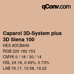 Color code: Caparol 3D-System plus - 3D Siena 100 | qconv.com