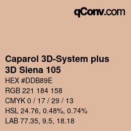 Código de color: Caparol 3D-System plus - 3D Siena 105 | qconv.com