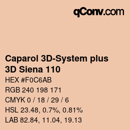 Color code: Caparol 3D-System plus - 3D Siena 110 | qconv.com
