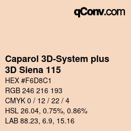 Color code: Caparol 3D-System plus - 3D Siena 115 | qconv.com