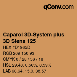 Color code: Caparol 3D-System plus - 3D Siena 125 | qconv.com