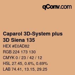 Código de color: Caparol 3D-System plus - 3D Siena 135 | qconv.com