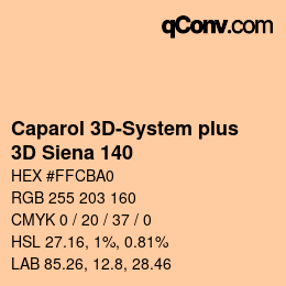 Color code: Caparol 3D-System plus - 3D Siena 140 | qconv.com
