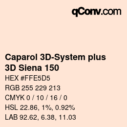 Color code: Caparol 3D-System plus - 3D Siena 150 | qconv.com