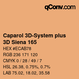 カラーコード: Caparol 3D-System plus - 3D Siena 165 | qconv.com